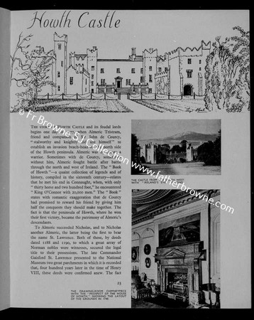 IRELAND OF THE WELCOMES  ARTICLE ON HOWTH CASTLE